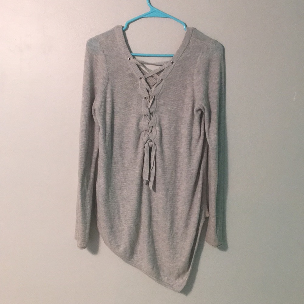 Grey knit sweater